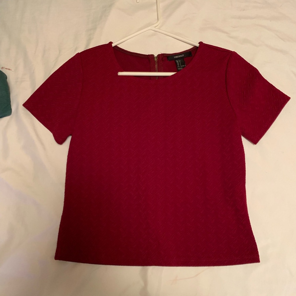 Maroon-reddish color crop top